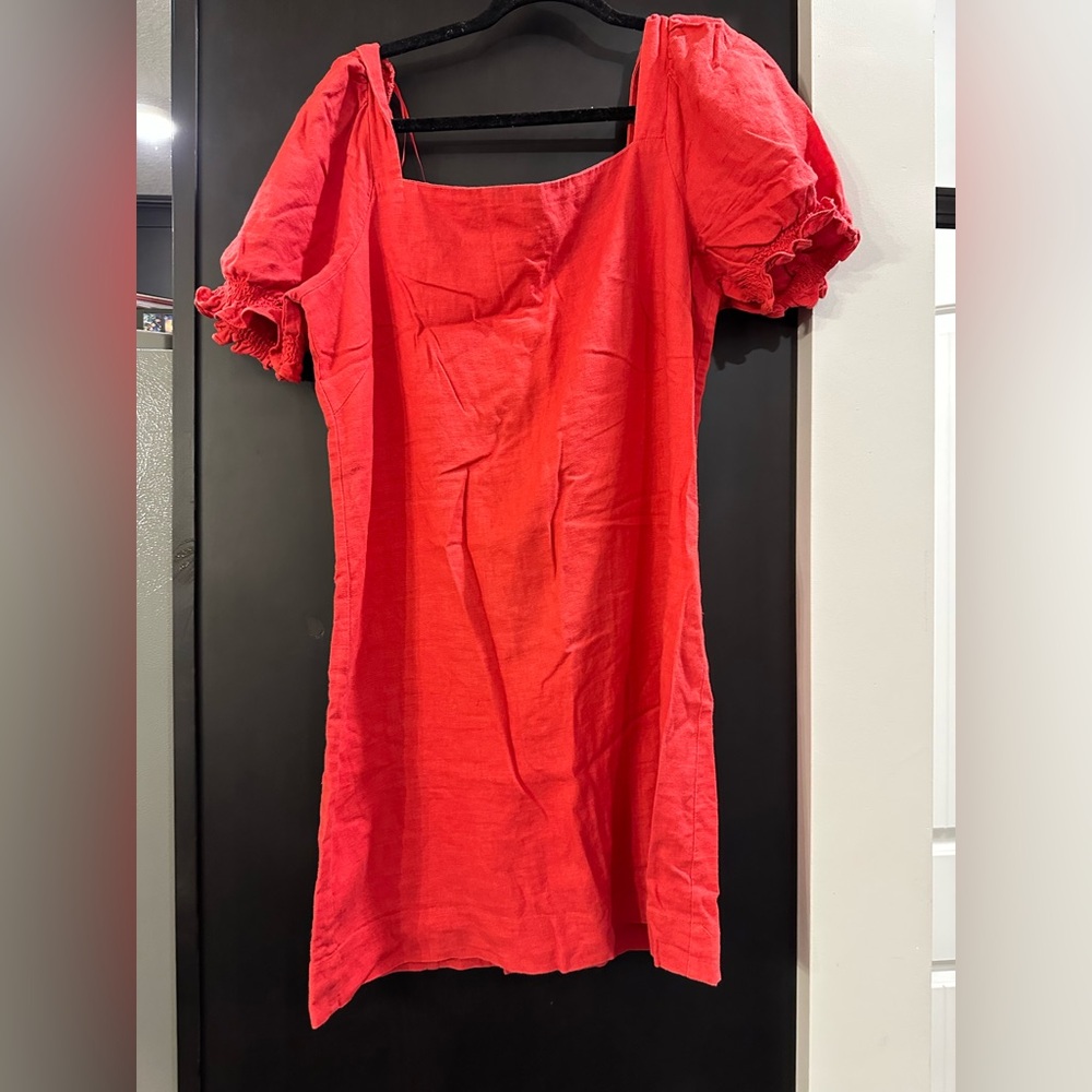Draper James Vibrant Red Puff Sleeve Top